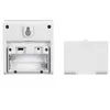 The back of a white weather station and its battery cover are shown against a white background. Produktbild-Vorschau