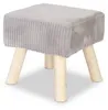 Relaxdays Hocker Cord, Holzbeine, gepolstert, HBT: 30x30x30 Produktbild-Vorschau 7