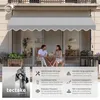 tectake® Klemmmarkise mit Handkurbel einfache Montage Produktbild-Vorschau 3