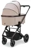 A studio shot of a beige and brown baby stroller. Produktbild-Vorschau