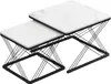 Sweiko Ensemble élégant de 2 tables basses, tables carrées Voir les images du produit 14