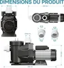 Wiltec Pompe piscine 1500 W – Débit 33600 l/h – Hauteur Voir les images du produit 4