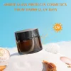 6 Stück Glastiegel, 50ml Cremedosen zum Befüllen Braunglas Produktbild-Vorschau 5