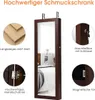 COSTWAY Armoire à bijoux LED avec miroir intégral Étagère à Voir les images du produit 3