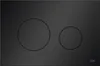 A black flush plate with two circular buttons and a brand logo. Anteprima dell’immagine prodotto