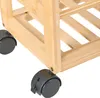 BELIANI Drevený kúpeľňový vozík svetlé hnedé bambusové Náhľad obrázku produktu 5