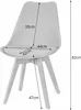 Krzesło MARK - przezroczyste / nogi naturalne x 4 Podgląd zdjęcia produktu 4
