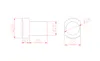 Technical drawing with dimensions of a woodworking clamp. Náhľad obrázku produktu