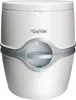 A white and gray portable toilet. Voir les images du produit