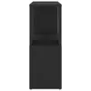 A black bookshelf shown from the front. Náhled obrázku produktu
