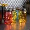 LED Solar Glas - Windlicht - mit Drahtlichterkette - Produktbild-Vorschau 4