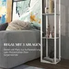 HOMCOM Stehlampe Wohnzimmer Dimmbar Stehleuchte mit Regal, Produktbild-Vorschau 6