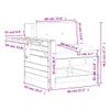 CLORIS Gartensofa mit Armlehne und Kissen Weiß Massivholz Produktbild-Vorschau 11