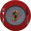 Runder Tischuntersetzer Für Teller Küchenmatte 38 Cm Rot Produktbild-Vorschau 2