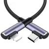 USB-C iPhone Schnell Ladekabel 1 meter Nylon Datenkabel 90° Produktbild-Vorschau 5