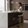 Cydro Gold Beige Velvet Barhocker Produktbild-Vorschau 2