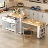Isola cucina Merax con tavolo da pranzo estraibile e  Anteprima dell’immagine prodotto 4