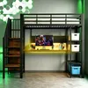 Letto a castello Flieks 90x200 cm con LED, letto a soppalco Anteprima dell’immagine prodotto 4