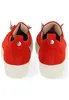 The back view of two red sneakers with beige soles. Náhľad obrázku produktu