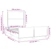 Bettgestell ohne Matratze Blau 120x190 cm Stoff Produktbild-Vorschau 9