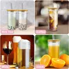 Trinkbecher, Glasbecher mit Deckel und Strohhalm, 720ML Produktbild-Vorschau 3