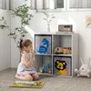 Detská odkladacia polica s kockami a zásuvkami, MDF, biela Náhľad obrázku produktu 2