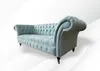 Hell Blaue Couch Chesterfield Samt Bezug Stoff Sofa Couchen Produktbild-Vorschau 4