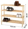 DOCHTMANN Scarpiera in legno a 4 ripiani 73,5x68x26 cm Anteprima dell’immagine prodotto 3