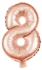 Folienballon Zahl 8 rosegold 100 cm Produktbild-Vorschau 1