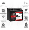 LANGZEIT Akku 12V 45Ah Gel Blei-Akku Profi Blei-Batterie Produktbild-Vorschau 2