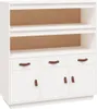 vidaXL Deska barowa biała 100x40x108,5 cm lite drewno Podgląd zdjęcia produktu 9