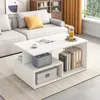 A modern living room scene with a white coffee table, sofa, and decor. Náhľad obrázku produktu