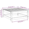 Sgabello da giardino 70x70x30 cm in legno di pino massiccio Anteprima dell’immagine prodotto 7