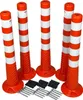 Flexibler Absperrpfosten Ecoline 75cm orange mit vier Produktbild-Vorschau 1
