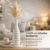 Blumenvase Keramik Blumen Vase weiß Tischdeko Blumenschale Produktbild-Vorschau 3