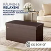 CASARIA® Sitzbank mit Stauraum Faltbar Braun 80x40x40cm Produktbild-Vorschau 2