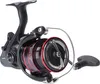 A studio shot of a fishing reel against a white background. Produktbild-Vorschau