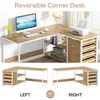 Bureau d'angle de 150 cm, bureau réversible avec tiroirs et Voir les images du produit 6