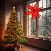 A decorated Christmas tree with presents underneath, next to a window with a red star decoration. Náhled obrázku produktu