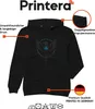 Mikina s kapucí Viking Raven Nordic Runes Triquetra Celtic Náhled obrázku produktu 9