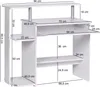 WOHNLING Computertisch Weiß 94x90,5x48,5 cm Laptop Tisch Produktbild-Vorschau 7