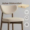 VASAGLE Barhocker 2er Set in Leinenoptik, mit Rückenlehne Produktbild-Vorschau 7