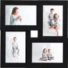 A collage of four photos of children in a studio setting with snowflake decorations, displayed in a black multi-photo frame. Náhľad obrázku produktu