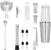 SPRINGOS Shaker Cocktail Set in acciaio inox 14 pezzi Anteprima dell’immagine prodotto 3