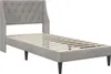 Estructura de cama con cabecero en gris claro, 90 x 200 cm, Vista previa de la imagen del producto 3