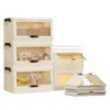 Several stacked storage boxes and one open storage box are displayed against a white background. Produktbild-Vorschau