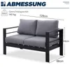 MEXO Loungesofa Gartenmöbel Set 2-Sitzer Gartensofa aus Produktbild-Vorschau 2