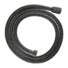 A black shower hose coiled on a white background. Produktbild-Vorschau