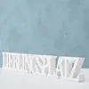 Deko-Aufsteller - Weiß - MDF - 60 x 8 cm Produktbild-Vorschau 5