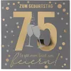 Zahlenkarte zum 75. Geburtstag mit Musik, veredelte Produktbild-Vorschau 1